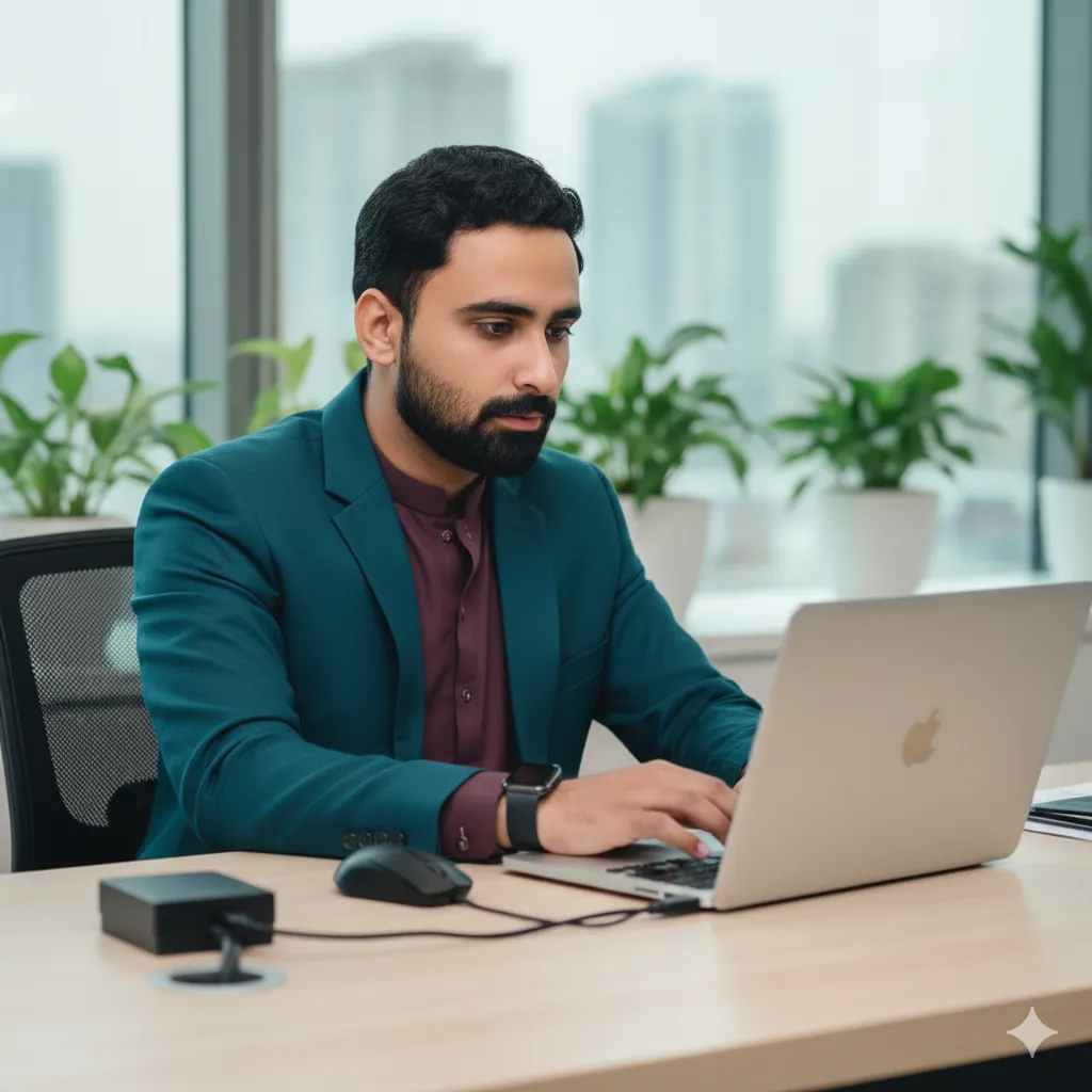 Shahram Awan at work